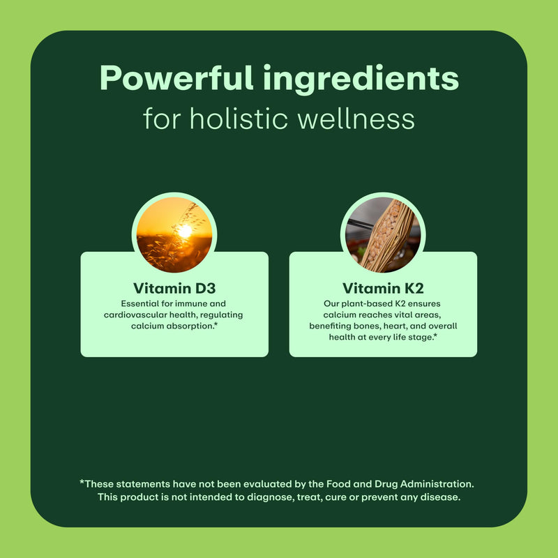 WellWithAll Vitamin D3 5000 IU (125 mcg) with Vitamin K2 100 mcg Supplement | Supports Calcium Utilization, Immune Support, & Cardiovascular Wellness | Plant Based, Major Allergen Free | 60-Day Supply
