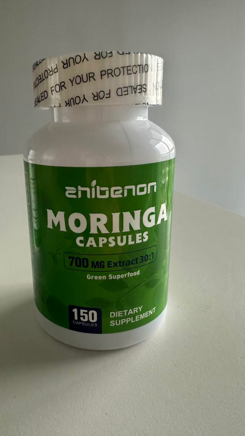 Moringa Oleifera Extract 700mg per Serving | 150 Capsules (75 Servings) | 30:1 Concentrate | Antioxidant Support for Energy & Immune Health | Non-GMO 150 Count (Pack of 1)
