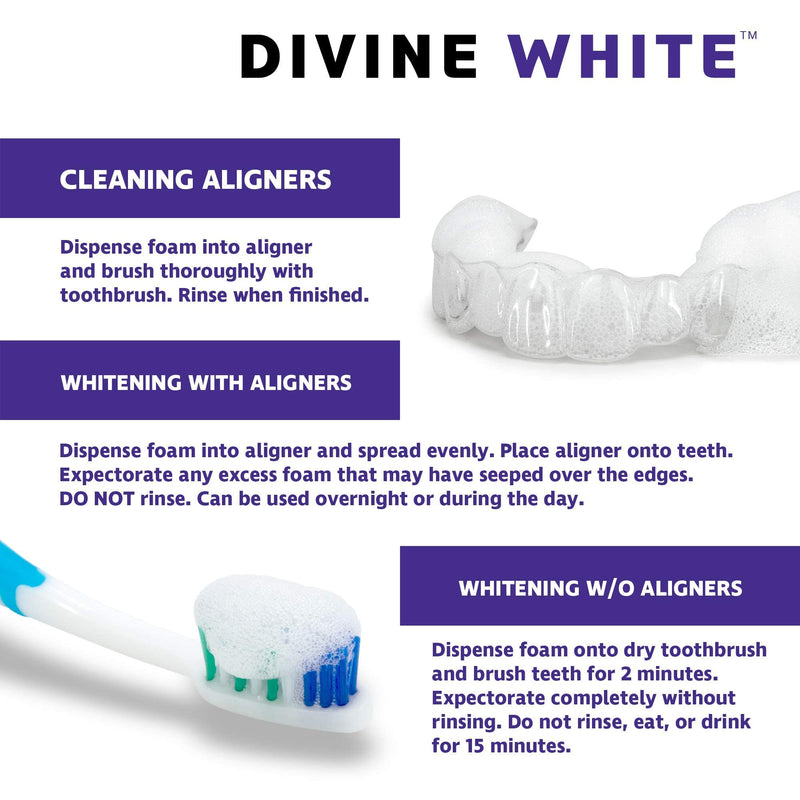 Dual-Action Stain Removal Aligner/retainer Cleaner and Teeth Whitening Foam- Hydrogen Peroxide-Good for Invisalign, ClearCorrect, SmileDirectClub, Candid -Oral Care-Toothpaste Replacement 1.69 Fl Oz (Pack of 1) - BeesActive Australia