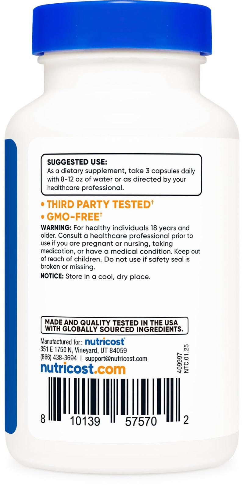 Nutricost Daily Vegetables 90 Capsules (30 Servings) GMO-Free | Maintain, Fortify, & Rejuvenate with 17 Vegetables