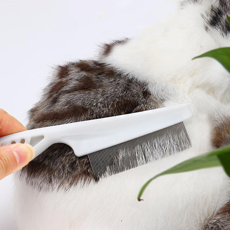 Flea Comb for Cats Dogs Flea Comb for Long Hair, Pet Comb Grooming Comb for Removing Fleas, Ticks, Tear Stains, Dandruff (White) White - BeesActive Australia