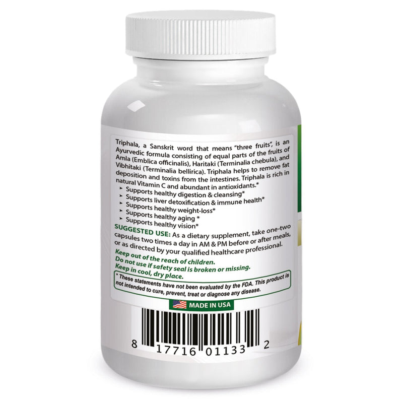 Best Naturals Triphala 750 mg 120 Vcaps - BeesActive Australia