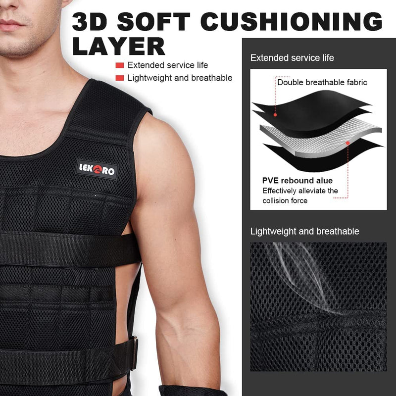 Adjustable Weighted Vest Plates, for Weights Vests or Ankle and Wrist, Workouts, Strength Training, Rustproof, Running, Walking, 0.44 LB/PCS Vest Only Without Weight