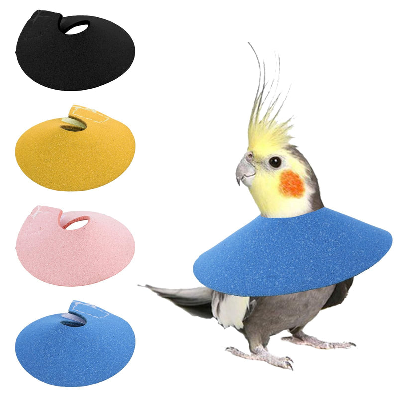 4pcs Bird Cone Collars, Anti-Grab Anti-Bite Bird Elizabethan Collars Parrot Cones for Lovebird Agapornis Budgerigar Cockatiel Cockatoo, Neck Safe Wound Safety