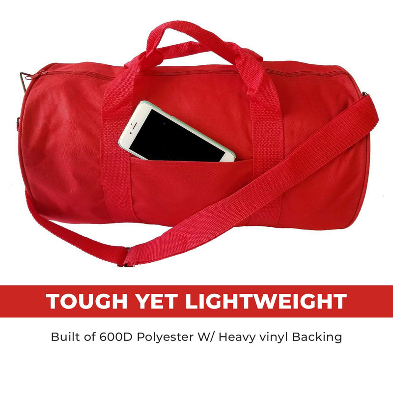 Impecgear Round Duffel Team Sports Equipment Bags, Travel Gym Fitness Bag. Red - BeesActive Australia