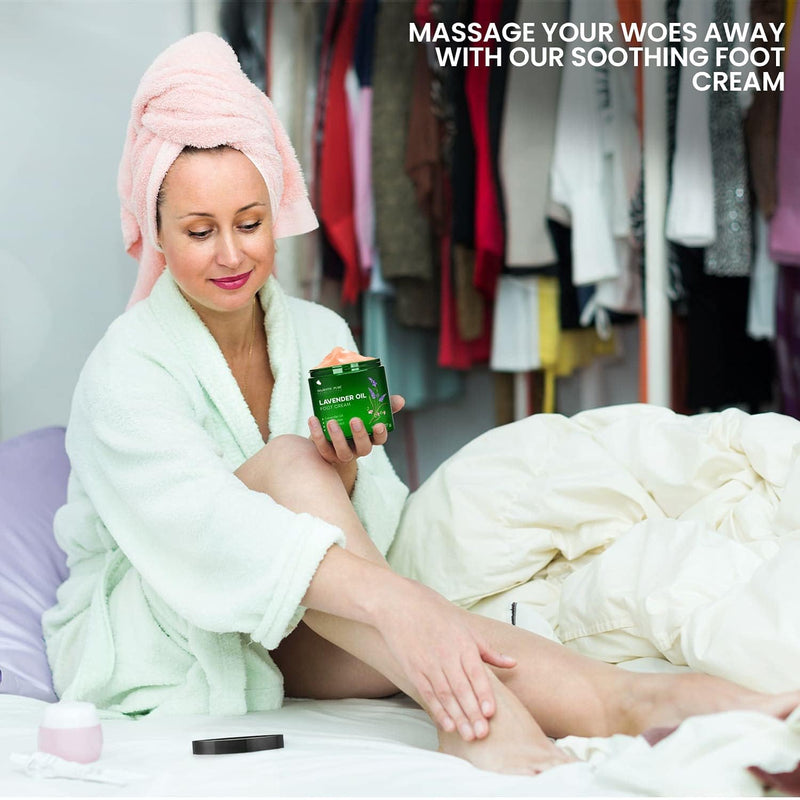 Majestic Pure Lavender Oil Foot Cream, Warming Cream - Calluses, Dry Cracked Feet, Hands, Heels, Elbow, Nails, and Knees - Softens & Moisturizes Skin - 8 oz 8 Fl Oz (Pack of 1)