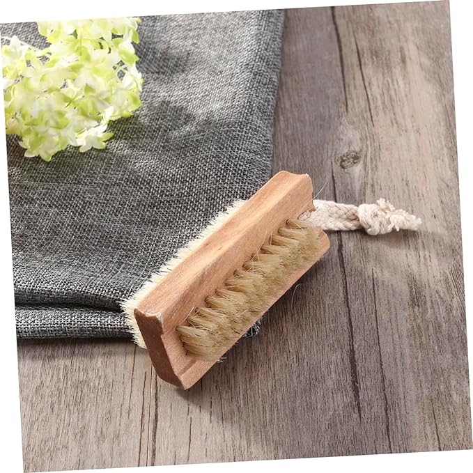 SOESFOUFU Tool Nail Cleaning Up Brush Female Tools Cleaning Tools Nail Scrub Brush Nail Brush Nail Scrubber Hair Nail Polish Small Brush Wooden Brush Cleaning Brush Miss Bamboo - BeesActive Australia