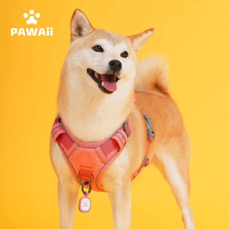 Pawaii Dog Harness for Medium Dogs No Pull, No Pull Dog Harness with Pet ID Tag, No Choke Front Clip Harness Dog, Adjustable Soft Padded Pet Vest with Easy Control Handle M (Chest: 22"-27" ) Mimi Pink - BeesActive Australia