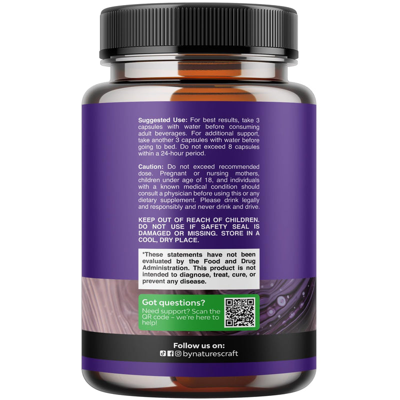 Re-Hydration Pills for After Drinking Recovery - Complete Pre and Post Drinking Liver Detox DHM Supplement with Dihydromyricetin Milk Thistle Extract Prickly Pear & Electrolytes - 120 Count 120 Count (Pack of 1)