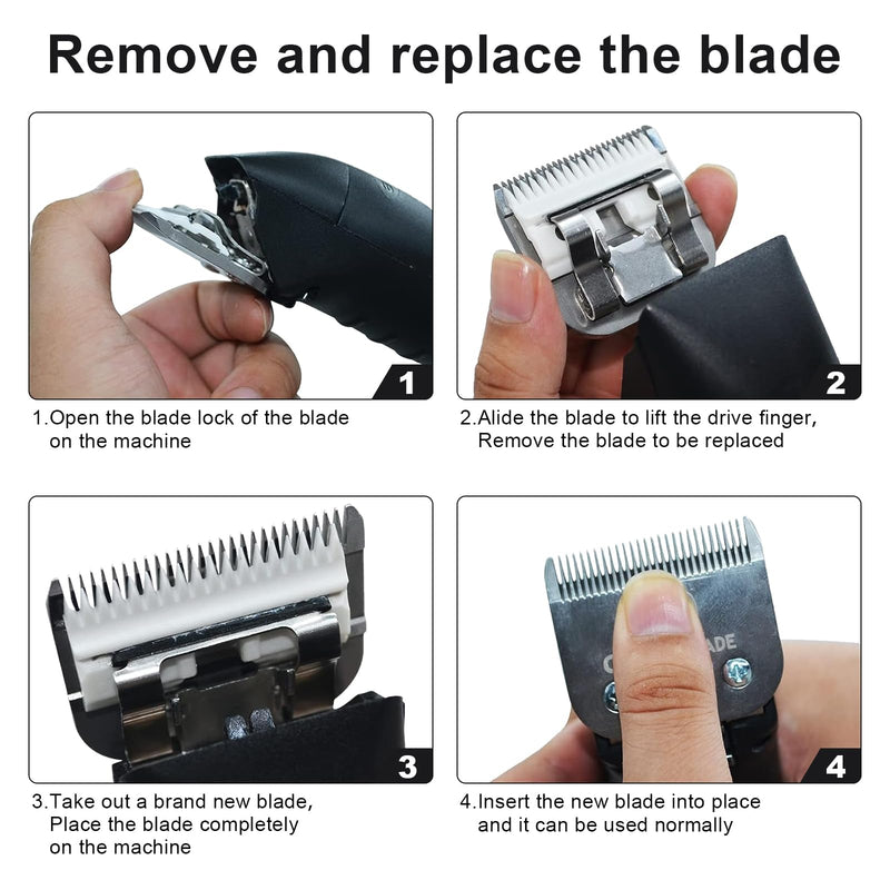 5FC Detachable Pet Clipper Replacement Blades Compatible with Andis/Oster A5/Wahl KM10 Series Dog Clipper,Made of Ceramic Blade & Stainless Steel Blade,Size 5FC Cut Length 1/4-Inch（2 Pack） 5FC-2 - BeesActive Australia
