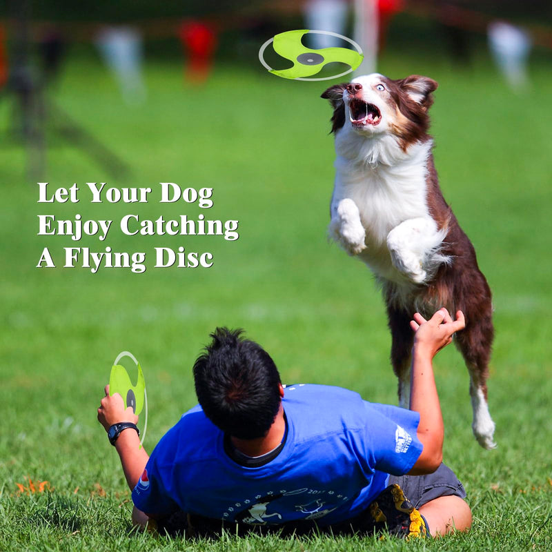 LED Dog Flying Disc, Rechargeable LED Light Dog Flying Disc Flyer Dog Toys, Glow in The Dark Flying Disc Dog Toy with 3 Light Models, Pet Training Throwing Playing for Physical Exercise - BeesActive Australia
