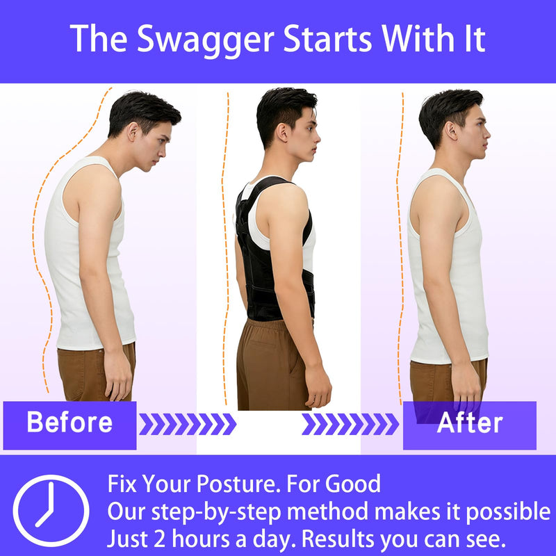 Back Brace Posture Corrector for Women and Men, FSA&HSA Eligible, Improve Posture, Relief for Upper and Lower Back, Lumbar, Neck, Shoulder Pain,Scoliosis & Hunchback Support Large(43.7"-50.39") - BeesActive Australia