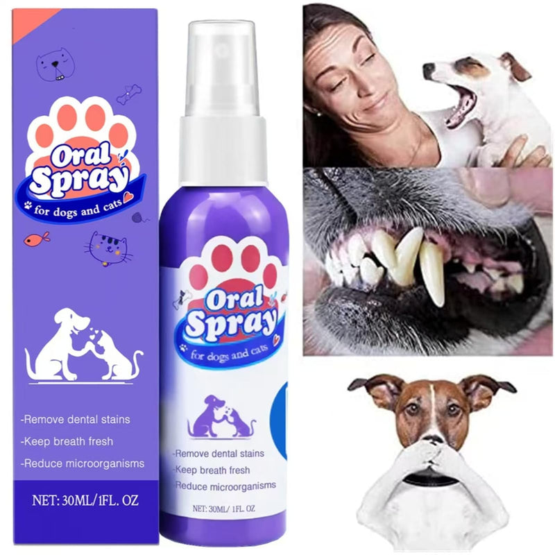 Petry Oral Spray for Dogs - Petry Teeth Cleaning Spray for Dogs and Cats, Pet Breath Freshener Spray Care Cleaner, Oral Spray for Pets, Dog Dental Spray Reduces Plaque & Tartar Buildup (2pcs) 2pcs