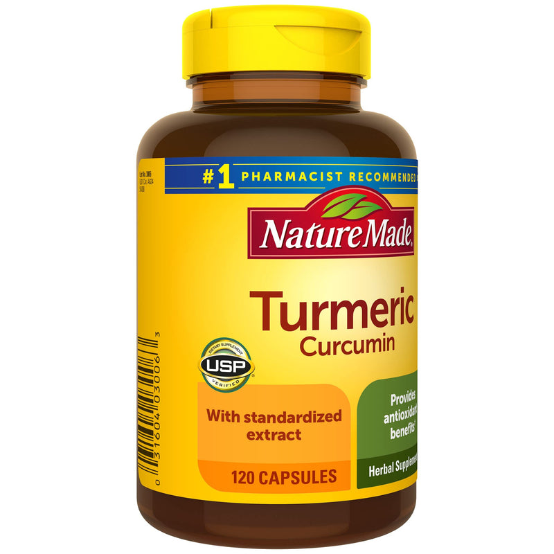 Nature Made Turmeric Curcumin 500 mg, Herbal Supplement for Antioxidant Support, 120 Capsules, 120 Day Supply 120 Count (Pack of 1) - BeesActive Australia