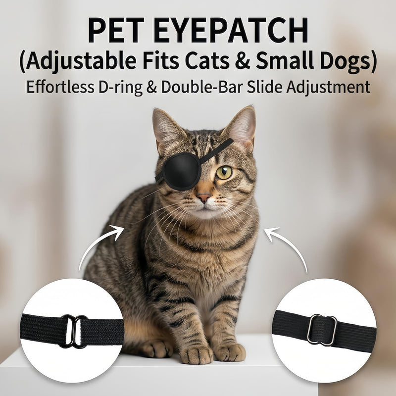 3 Pcs Dog Eye Patch, Adjustable Soft Dog Eye Patch, Used for Postoperative Eyes Injuries & Surgery Wounds in Medium and Large Dogs (Black)