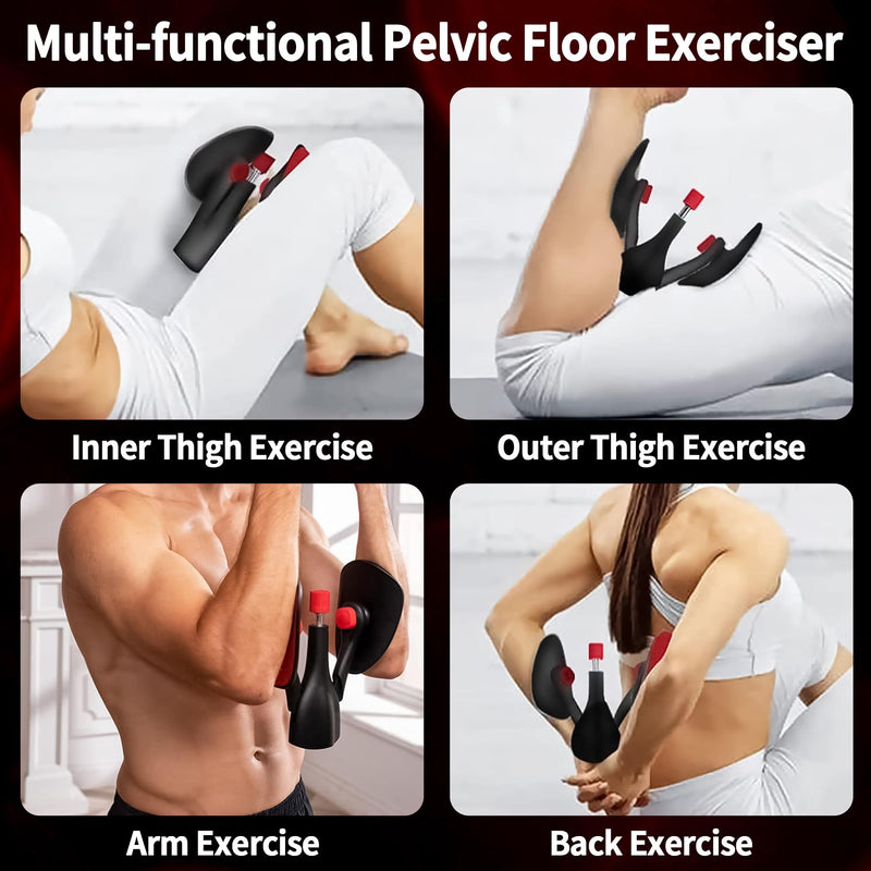Thigh Master Max Drag 80Lb,Black Exercise Equipment Pelvic Floor Muscle Strengthening Trainer,Fitness Workout Machine Inner Thigh Exerciser for Pelvic,Glute,Leg,Back Gift for Men Women Black