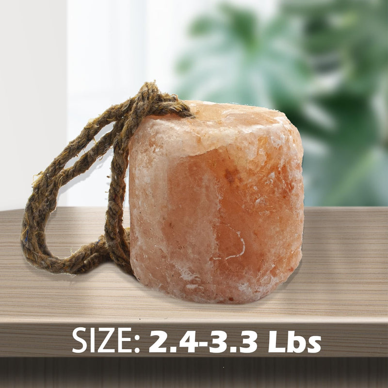 2 Pack Himalayan Salt Lick Natural Minerals Block on Rope for Horses,Cattles,Deer,Goat and Other Livestock Long Lasting Original Pink Salt Lick (4.8-6.6 lbs) 【2 PCS】 - PawsPlanet Australia