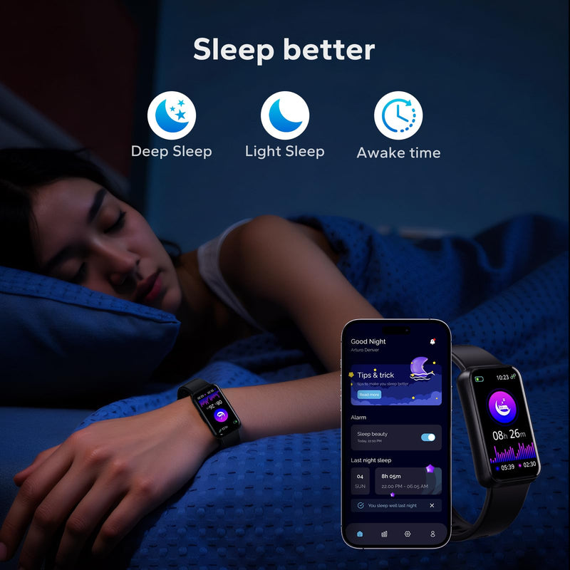 Fitness Smart Trackers with 24/7 Health Monitoring,Heart Rate Sleep Blood Oxygen Monitor/Calorie Steps Counter Pedometer Activity Tracker/Smart Notifications for Men Women Black - BeesActive Australia