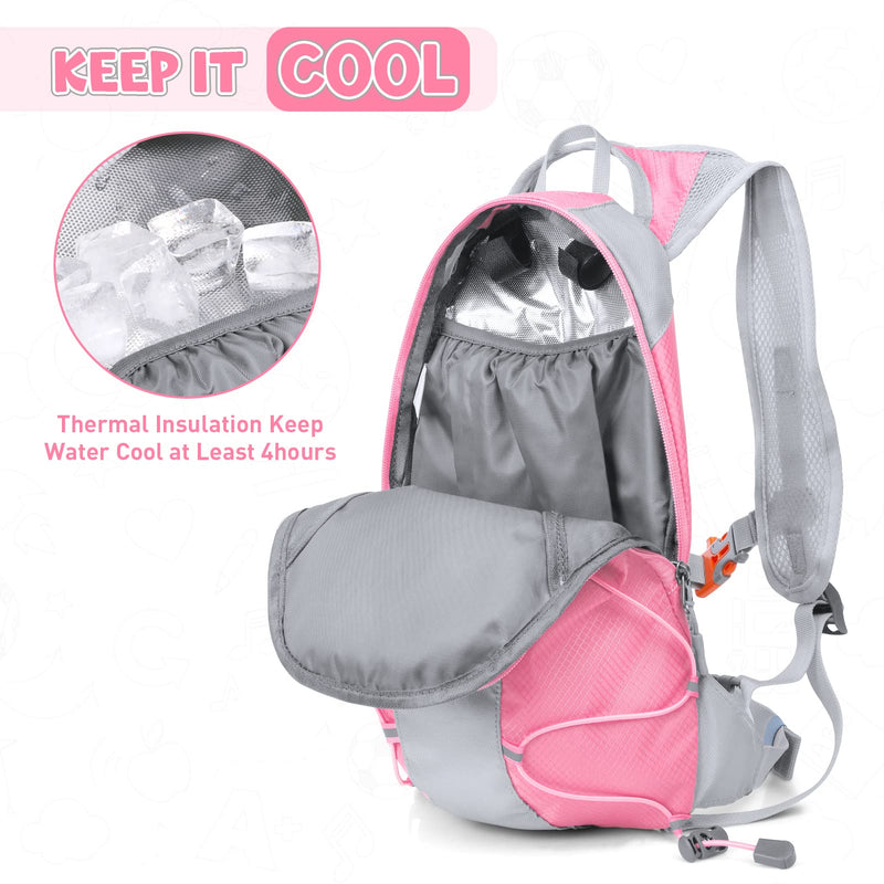 Hydration Pack for Kids Hydration Backpack with 1.5L Hydration Bladder Lightweight Insulated Water Pack for Hiking Biking Climbing Running