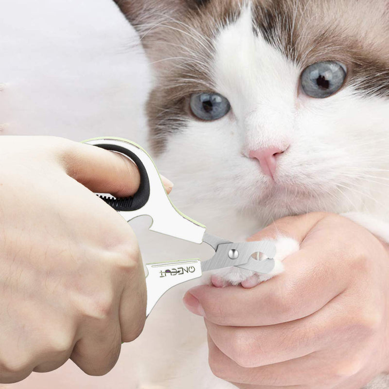 OneCut Cat Claw Scissors, Claw Scissors for Dogs & Rabbits with Non-Slip Handles, Nail Clippers for Pets, Claw Nail Clippers for Trimming Cats, Puppies, Kittens (Black) - BeesActive Australia