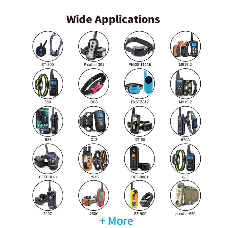 Universal Dog Shock Collar Charger Cable, 12-in-1 Training Collar USB Charging Cord for Bousnic, Mini Educator, Dogrook, Patpet, Petspy, Slopehill Replacement E Collar Charger Cord for Training System USB Cable + 8 Adapter - BeesActive Australia