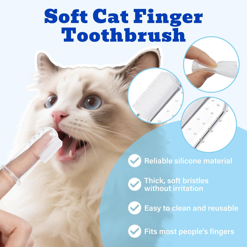 Cat Toothpaste & Toothbrush Set, Tuna Flavor (30g), Gentle Dental Care Kit for Cats, Includes 2 Toothbrushes for Clean Teeth & Fresh Breath