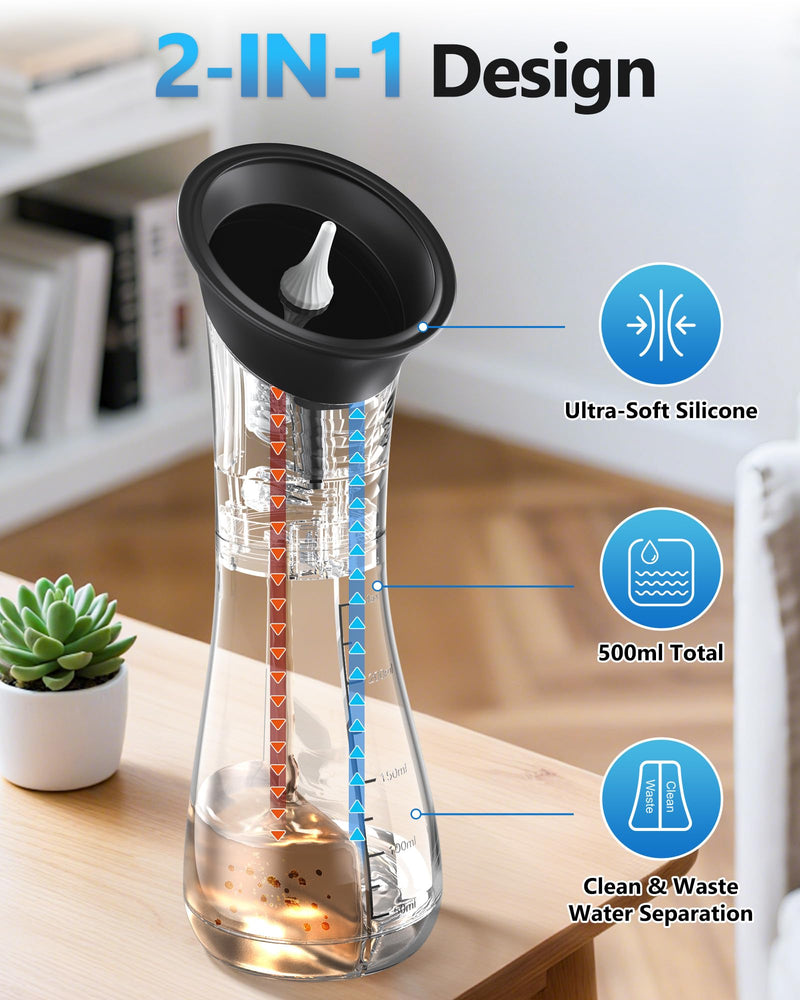 Ear Wax Removal, Electric Ear Cleaner with LED Display & Dual Tank, Ear Irrigation Kit Includes 12 Tips, IPX7, Safe & Effective Cleaning for Adults & Kids, Easy to Use Black
