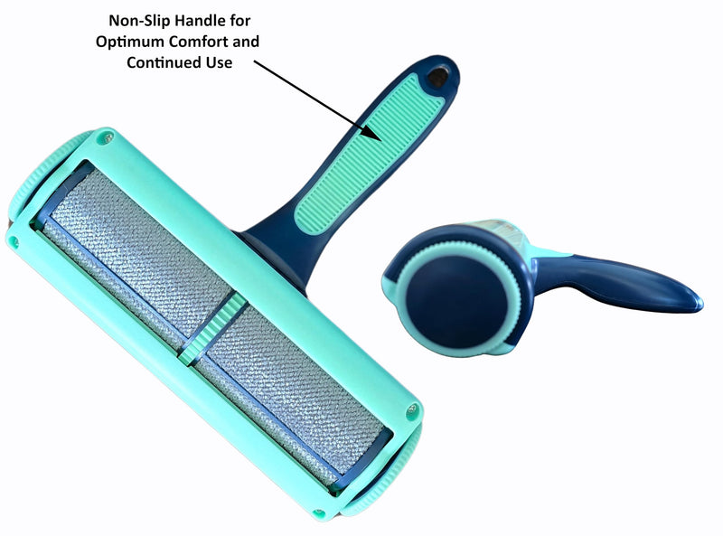 Reusable Pet Hair Remover-Lint Roller for Couch, Furniture, Carpet, Clothing and Bedding, Eco-Friendly Cat and Dog Hair Remover, Portable Pet Hair Removal Tool in Mint Green - BeesActive Australia