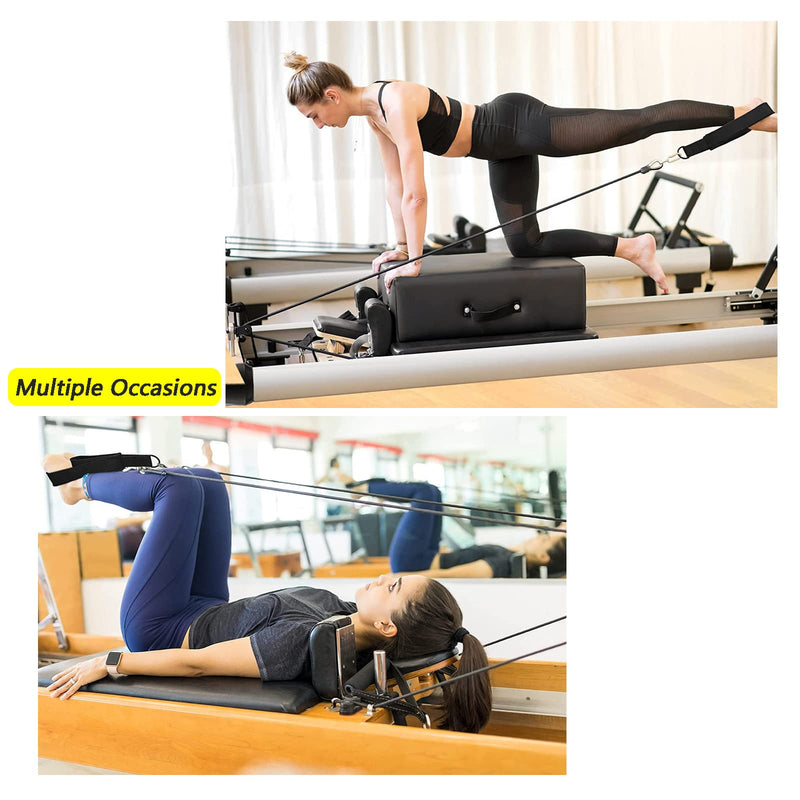 2 PCS Pilates Reformer Pull Rope Parts, Pilates Reformer Ropes Replacement Strap, Suitable for Home Studio use of Yoga Fitness Equipment, Pilates core Bed Accessory Yoga Strap.
