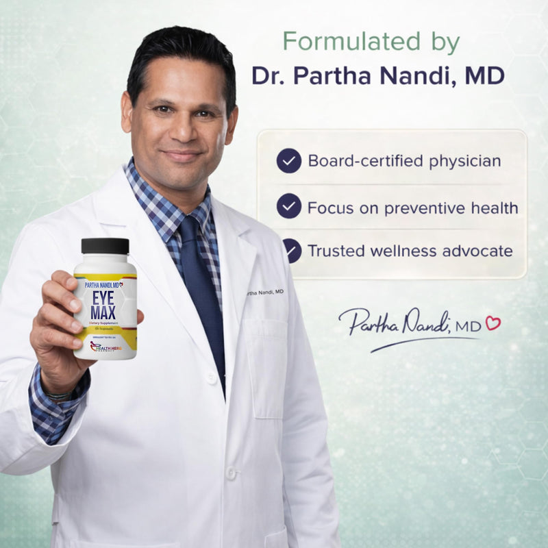 Dr. Nandi Eye Max – Lutein, Zeaxanthin & Lycopene – Vision & Macular Health Support – 60 Capsules