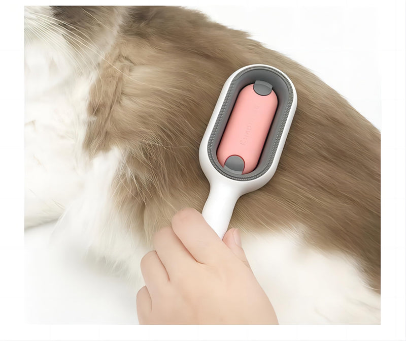 New multifunction Water Infused Gravity Cleaning Pet Hair Brush. Can be used with daily cleaning fluid better care for your pets, universal version for cats and dogs 3in1 back hair removl (pink) pink - BeesActive Australia