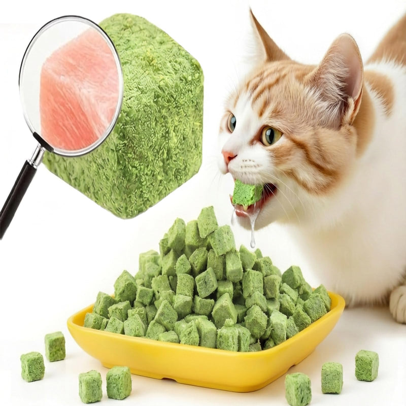 60g/2.12oz Cats Grass Treats Cat Toy for Teeth Cleaning Lickable Catnip Chew Snack for Indoor Fish Oil Flavored Kitty Freeze Dried Food Kitten Grass Teething Stick Hairball Removal Dog Treat 60g PRO