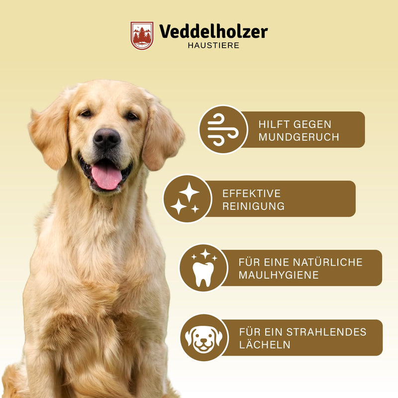 Veddelholzer 150 ml Probiotic Dental Spray Set for Dogs & Cats with Finger Toothbrush & Enzyme Complex Dental Care Tartar Remover Effective Against Bad Breath Natural Dental Care as a Spray