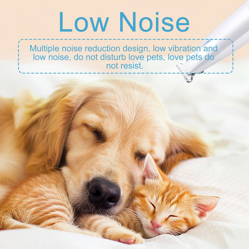 NXPUXP Pet Hair Trimmer, Dog Paw Trimmer, Pet Razor for Dog and Cat Paws, Ears, Face and Body (White) - BeesActive Australia