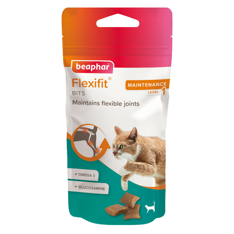 Beaphar – Flexifit® Joint Care Bits for Cats, 35g – Delicious Daily Joint Supplement – Helps Maintain Flexible Joints – Contains Glucosamine, Omega 3 & Vitamin C ~ 70 Treats