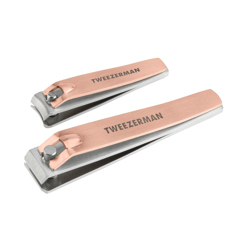Tweezerman Stainless Steel Nail Clipper Combo Set with Three Neon Nail Files Stainless Steel W/Nail Files