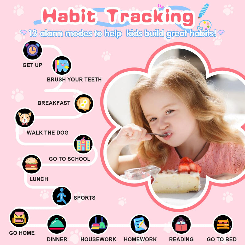 4G Kids Smart Watch – Smartwatch for Kids with Call SOS Music Camera Video Alarm Pedometer Calculator Stopwatch Educational Games, Smart Watch Phone with SIM Card for Boys Girls Ages 4-12(Pink) Pink No GPS - BeesActive Australia