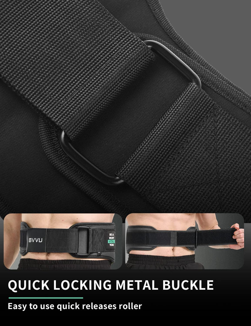 BVVU Weight Lifting Belts for Men Quick Locking Gym Belt for Workout Lumbar Support,Cross Training,Squat Belt Fitness Equipment Medium Black - BeesActive Australia