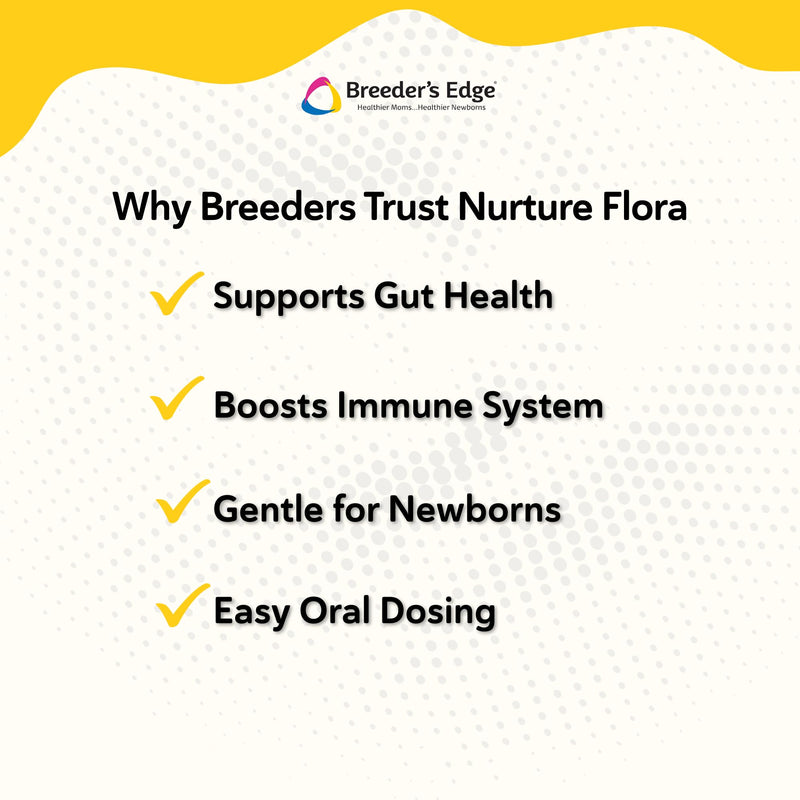 Revival Animal Health Breeder's Edge Nurture Flora for Puppies & Kittens | Colostrum Supplement for Puppies & Kittens | Protein & Vitamins & Minerals | Easy to Digest | 30ml Easy to Administer