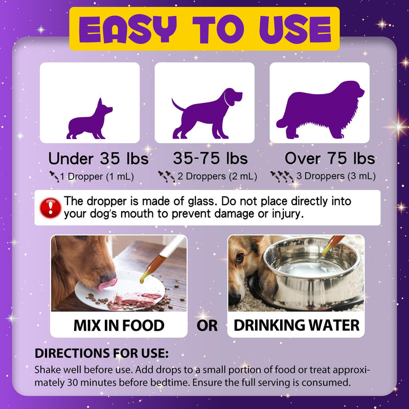 Melatonin for Dogs, Dog Melatonin Support Relaxation,Sleep Aid, Relieves Separation Anxiety & Travel & Stress Anxiety, Calming for Dogs in Noise, Fireworks