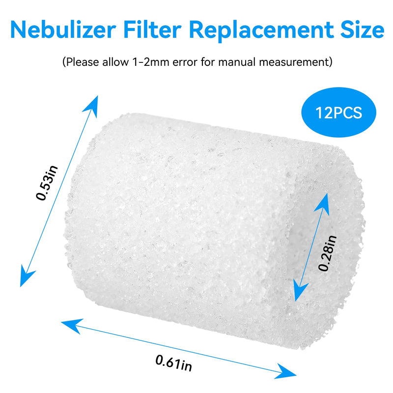 12 Pack CPAP Nebulizer Filter Replacement for PARI Vios, Ultra II, Trek, and Trek S Nebulizer Filters, Replacement Air Filters Compatible with PARI Compressor - BeesActive Australia