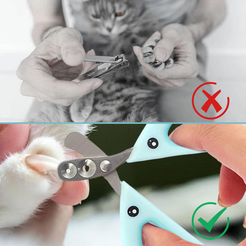 Claw scissors cat scissors great for beginners, nail clippers for cats, claw scissors cats with protection, safety stainless steel cat nail cutter for small dogs puppies cats with file cat claw cutter - BeesActive Australia