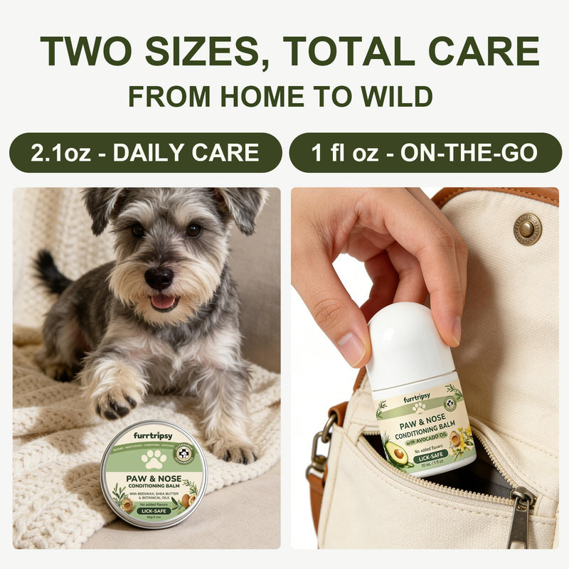 Dog Paw Balm & Nose Butter with Sea Buckthorn | Winter Ice Melt & Hot Pavement Paws Protector | Gentle Moisturizer & Soother for Dry Cracked Pads & Snout Unscented (60g / 2.1oz)