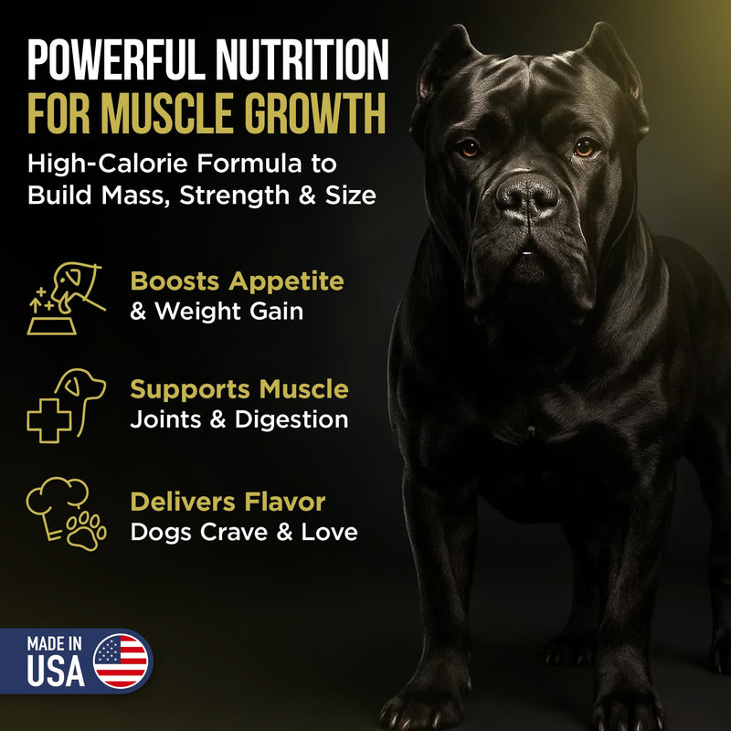 Dog Weight Gainer 30 Servings- Weight Gain Supplements for Dogs - Canine and Dog Muscle Builder - Made in The USA 30 Servings with Weight Gain Support