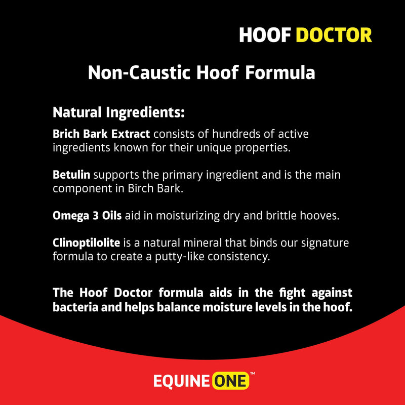 Equine One Hoof Mender Putty - White Line | Wall Separations | Old Nail Holes | Thrush - 100% All-Natural Hoof Care Product - Birch Bark Extract, Betulin, Omega-3 (18oz) 1 Count (Pack of 1)