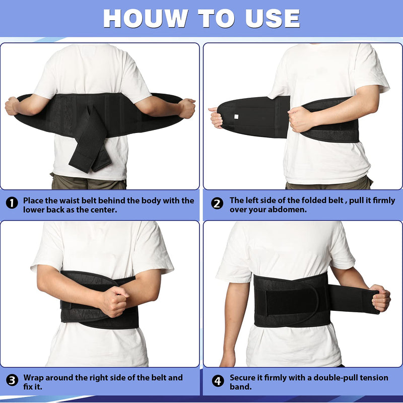 Back Brace for Lower Back Pain - Lumbar Support Belt for Women & Men - Relief Back Pain, Relief for Herniated Disc, Sciatica, Scoliosis 5XL(53"-65") 5X Large