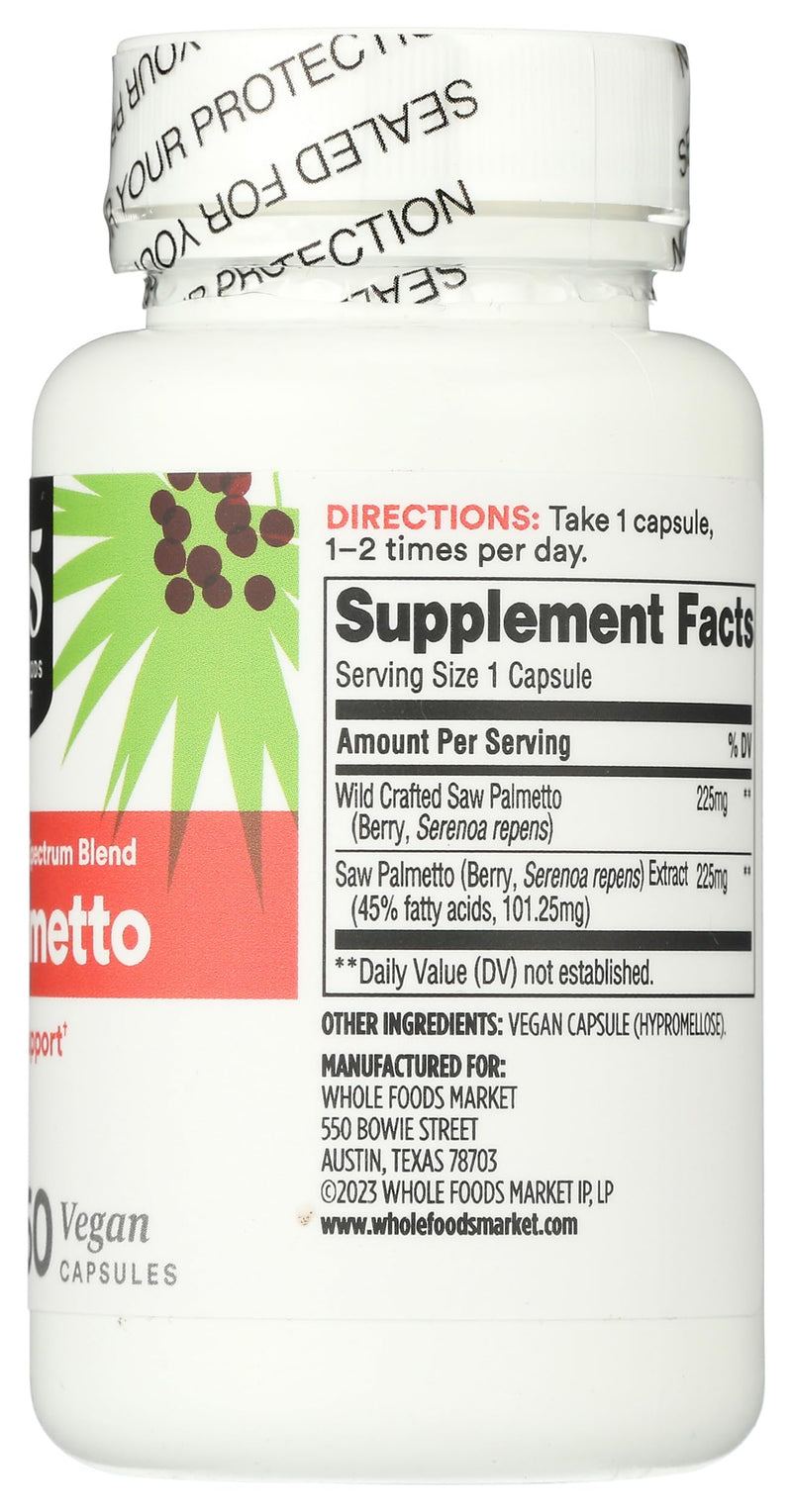 365 by Whole Foods Market, Saw Palmetto, 60 Count