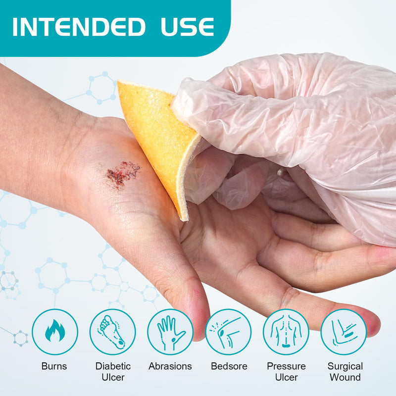 Manuka Honey Calcium Alginate Wound Dressing 2"x2" Pack of 10, Medical Grade Manuka Honey Wound Care Bandages High Absorbency Patches for Wounds - BeesActive Australia