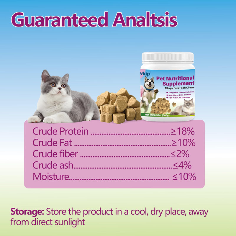 Pet Nutritional Chews for Cats & Dogs - Chicken Flavor with Fish Oil, Omega-3 DHA & EPA, & Essential Vitamins for Daily Wellness Support