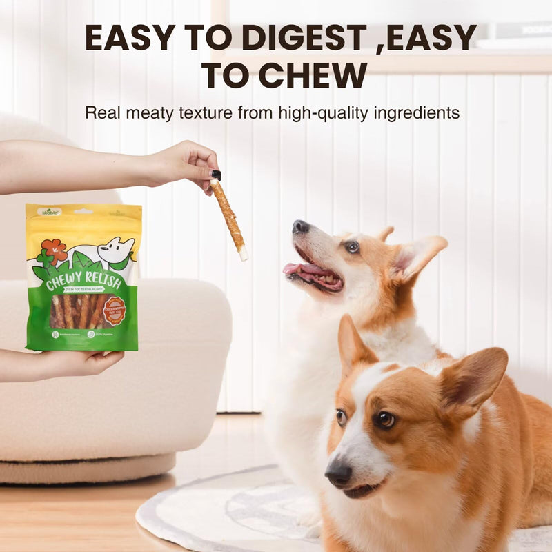 Likable High-Protein Chicken-Wrapped Chew Sticks for Dogs – Grain-Free Dental Treats with Real Meat, Low-Fat Puppy & Adult Snacks, Portable Training Rewards 7.05 oz（Pack of 1） chicken wrapped twist stick 7.05 Ounce (Pack of 1)